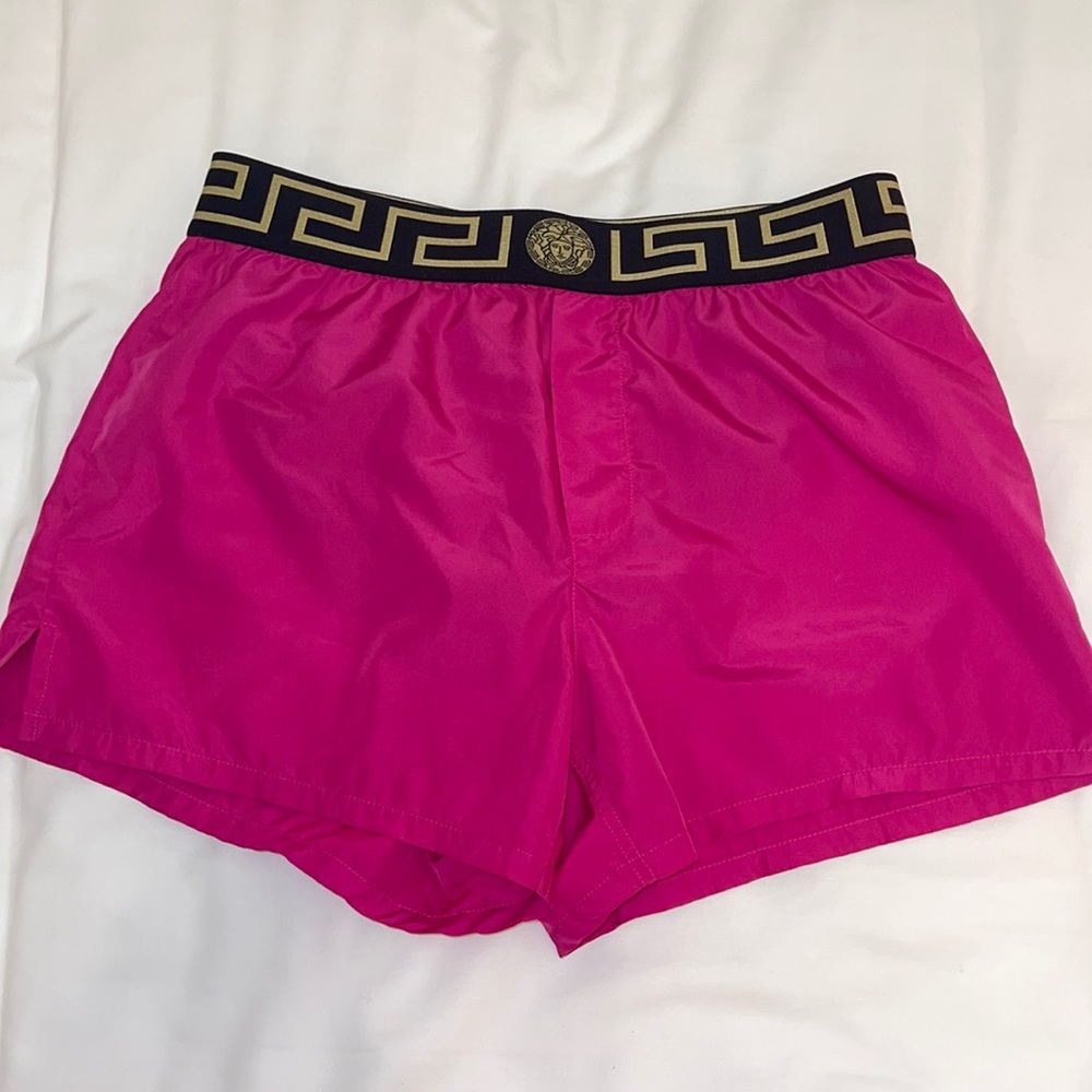 Versace Men’s Bathing Suit in Pink Size Small